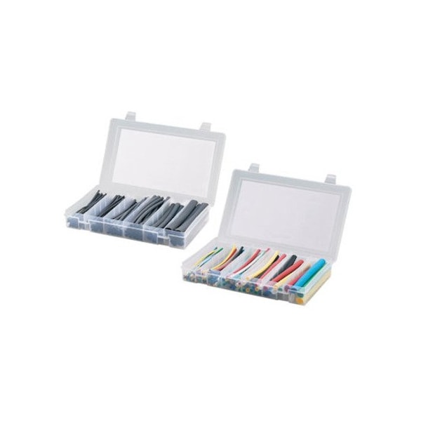 Panduit Heat Shrink Tube Kit, Dual Wall, Thin Wall, 2:1 I.D. Shrink Ratio, Black, 6 in KP-HSTT1 - main